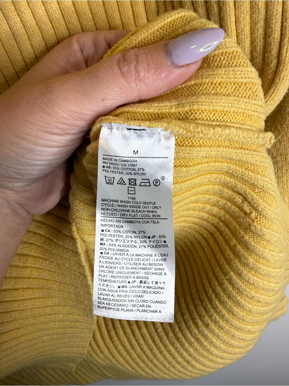 Banana Republic Yellow Ribbed Sweater medium - Picture 6 of 8